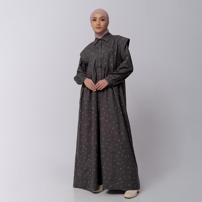ZM Zaskia Mecca - Galya Gamis Dress Wanita Muslim Simple - Aksara Nusantara - Edisi Aksara Bengkulu