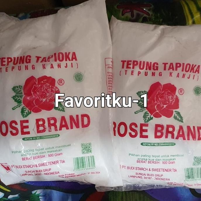 

Terlaris Tepung Kanji / Tepung Tapioka Rose Brand 500 Gr