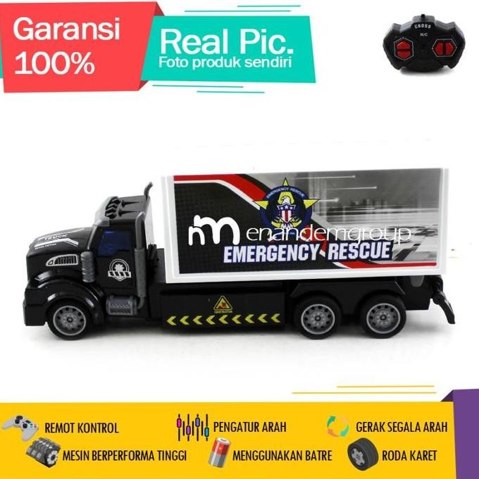 Terjangkau Mainan Mobil Remot Kontrol Rc Truk Kontainer Barang Rescue