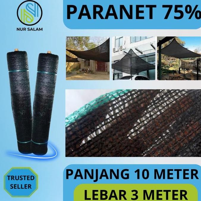 PARANET 75 PERSEN Panjang 10 meter * Lebar 3 meter ( paket ) Tanaman Jaring Paranet