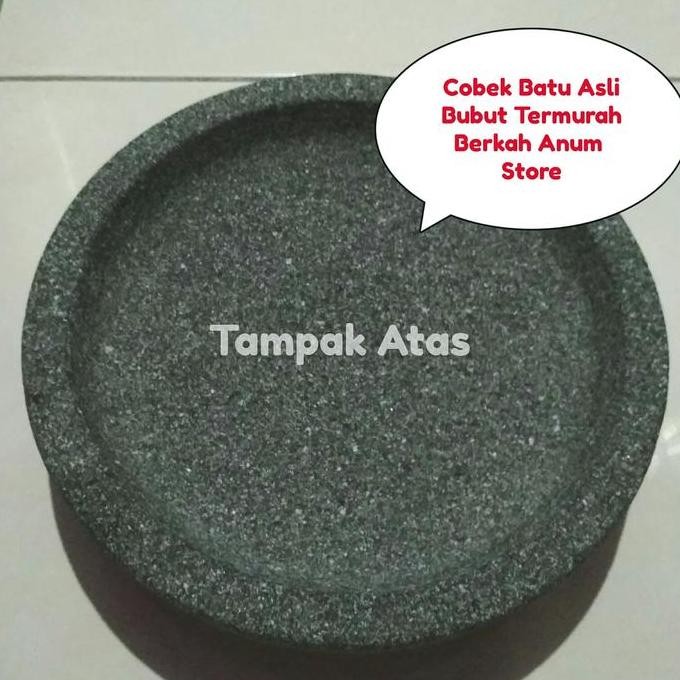 

Cobek Batu Asli Bubut Termurah 22cm dan Ulekan BS09