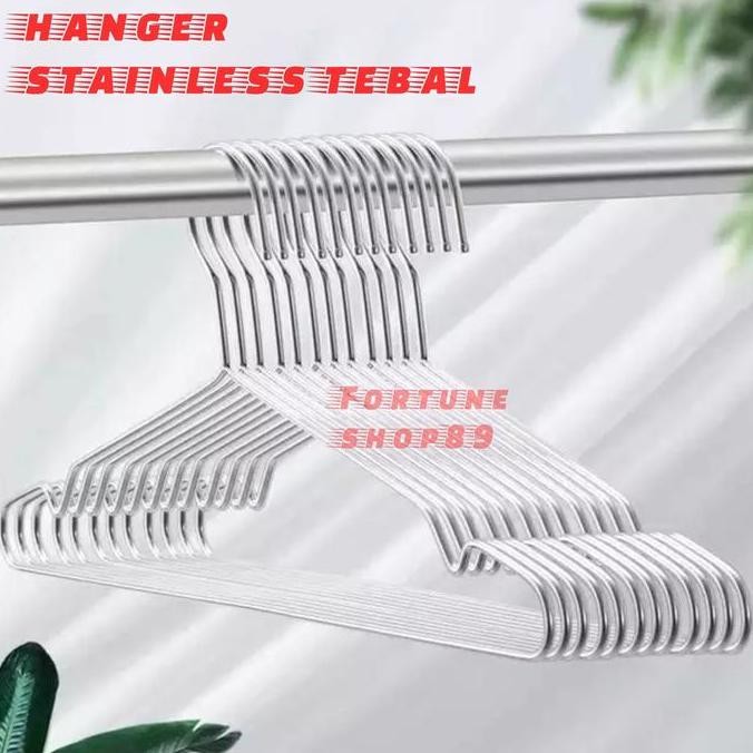 Hanger Baju Stainless Steel Gantungan Baju 42Cm dan 45cm