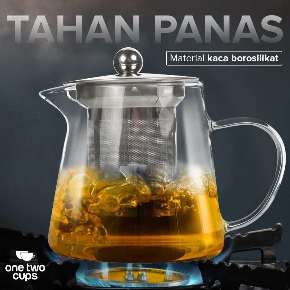 WK Teko Kaca Tahan Panas Bening / Teko Teh Saringan Teh / Teko Kaca Tahan Api / Pitcher Teh / Chines