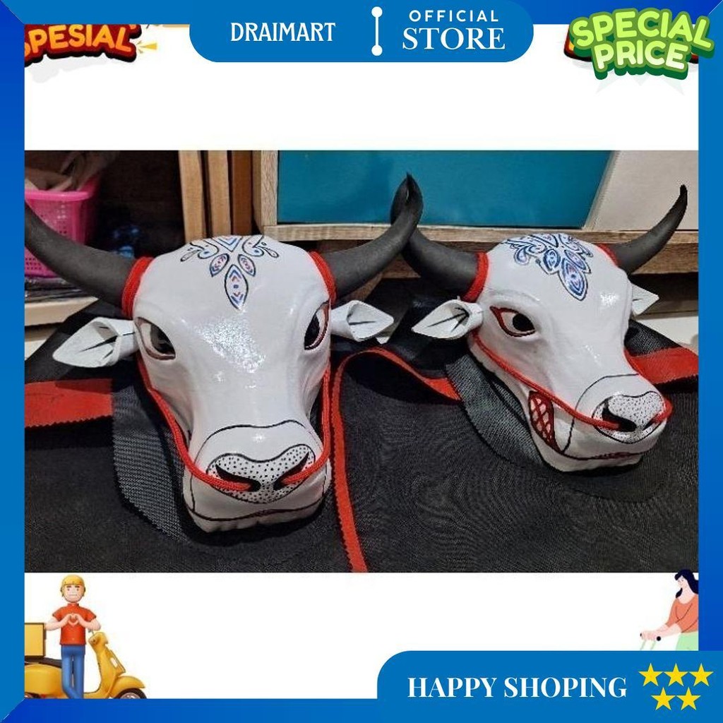 Siap Kirim Mainan Bantengan Mberot Putih /Mainan Anak Anak Bantengan Bantengan Mberot Krs