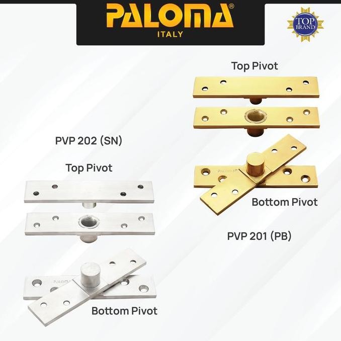 Tersedia Paloma Engsel Jendela Hinge Pivot Putar Hinges Window Brass Kuningan Ball Bearing Polished 