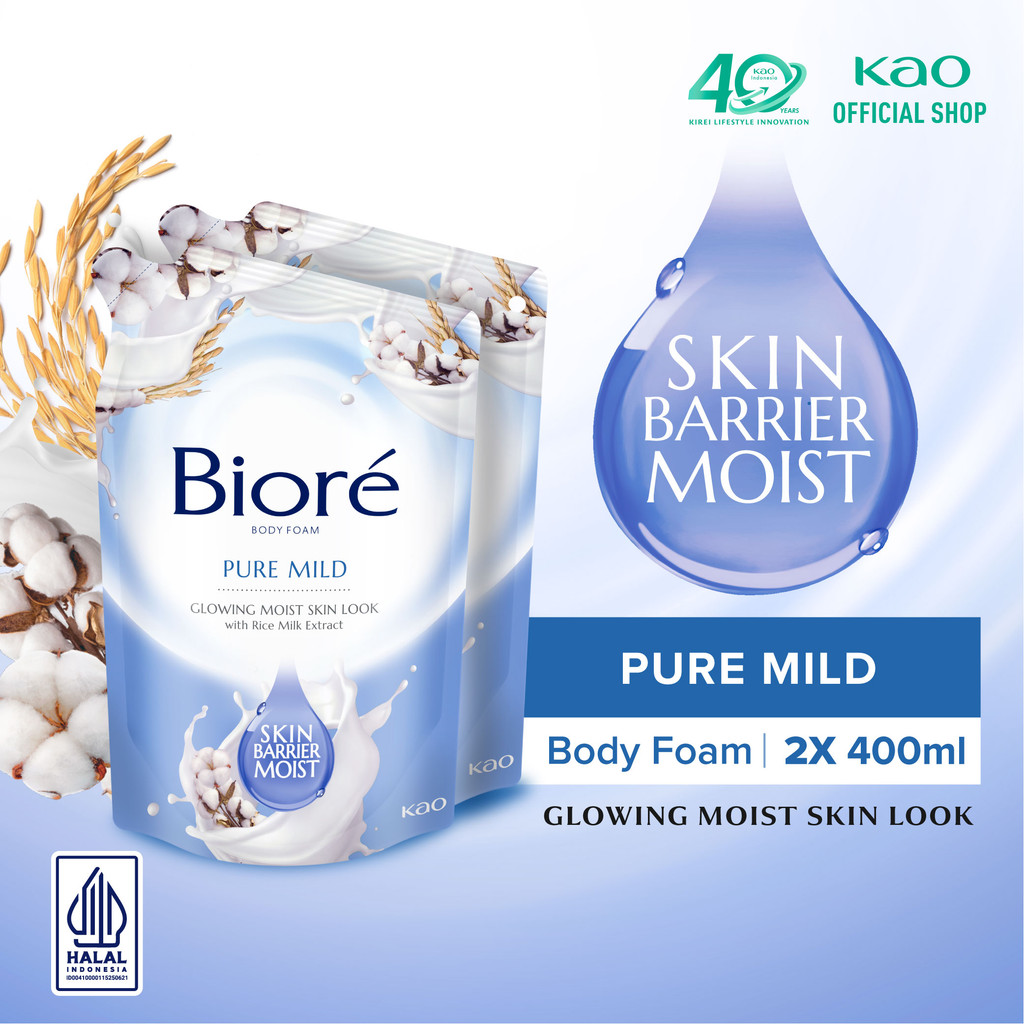 Biore Body Foam Beauty Pure Mild Twinpack 2 x 400 mL
