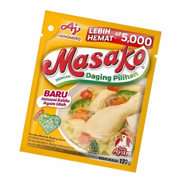

Masako / Bumbu Extra Daging Ayam / Bumbu Kaldu Penyedap Rasa / 123Gr
