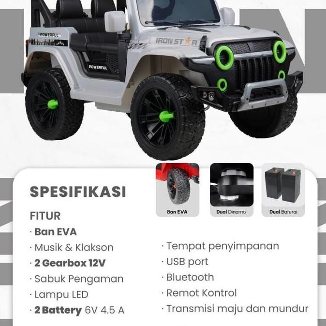 Spesial Mobil Aki Remote Control Jeep Rubicon Pmb M 8299 8299B Eva Ban Karet Iron Star Off Road Mura