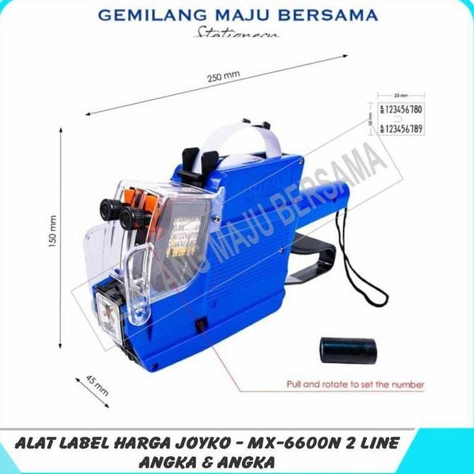 

BEBAS ONGKIR - Alat / Mesin Label Harga / Labeller Joyko MX 6600-N ( Angka &Angka )