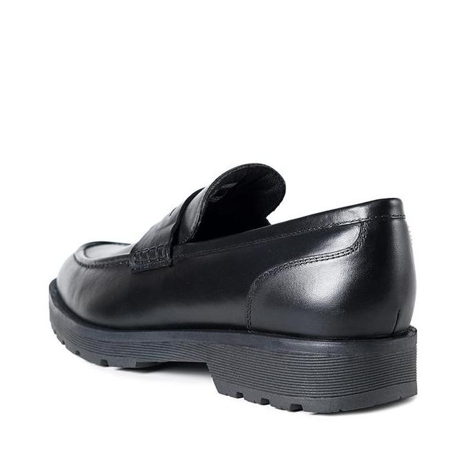 Murah Prabu - Sepatu Kulit Slip On Pria Prayoga Black Loafers Shoes Flat