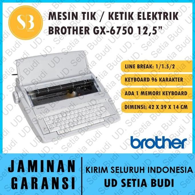 

TERMURAH - Mesin Tik Brother Otomatis GX-6750 12,5 Inch