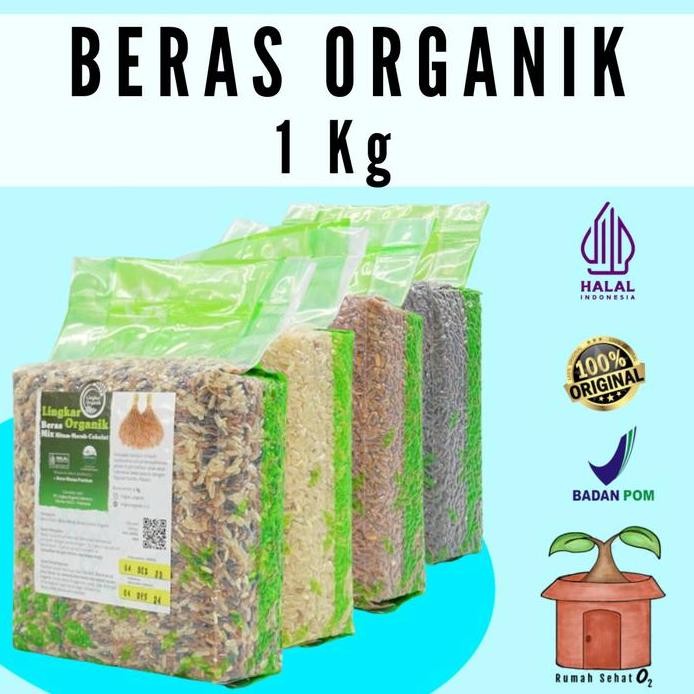 

Terlaris Beras Lingkar Organik Merah Cokelat Hitam Mix Non Gmo Bebas Pestisida Dan Pupuk Kimia 1 Kg Mpasi