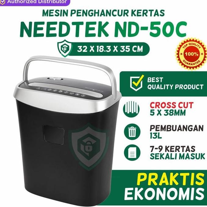

BEBAS ONGKIR - Mesin Penghancur Kertas Paper Shredder Needtek ND50C Cross Cut 13L