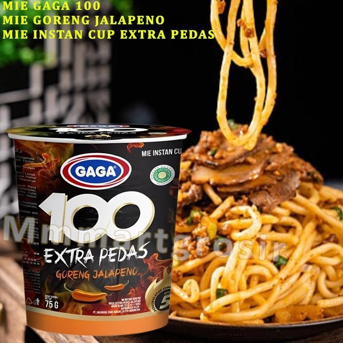 

Gaga 100 / Mie Instan Cup / Ekstra Pedas / Goreng Jalapeno 75G