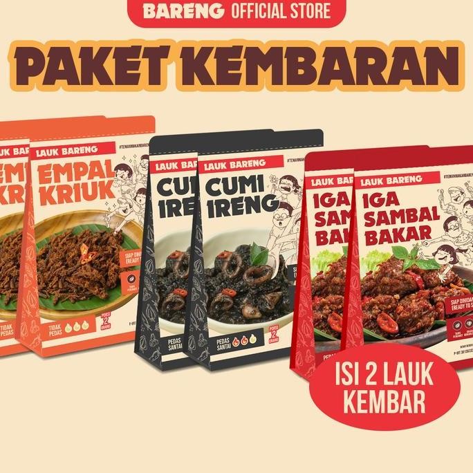 

[ RAMADHAN SALE ] Paket Kembaran 2 Lauk FREE Teh Pucuk Harum Iga Lidah Bakar Cumi Empal Ayam Krispy Ayam Pedas Sambal Food Meat