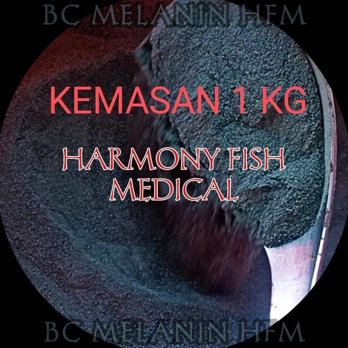 Terlaris Bc Melanin Hfm 1 Kg Bubuk Vitamin Pigmen Hitam Black Ikan Koi Koki