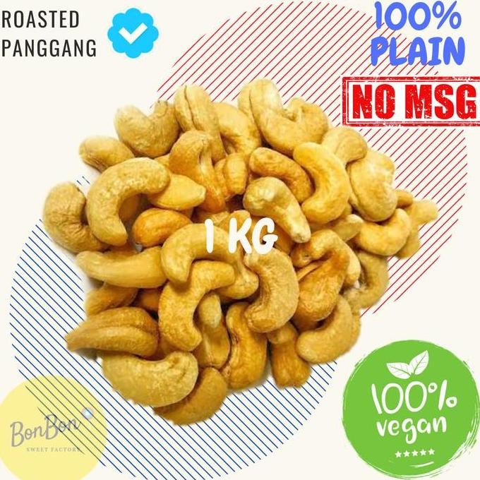 

1KG KACANG MEDE TAWAR PANGGANG OVEN ROASTED METE ORIGINAL PLAIN NO MSG