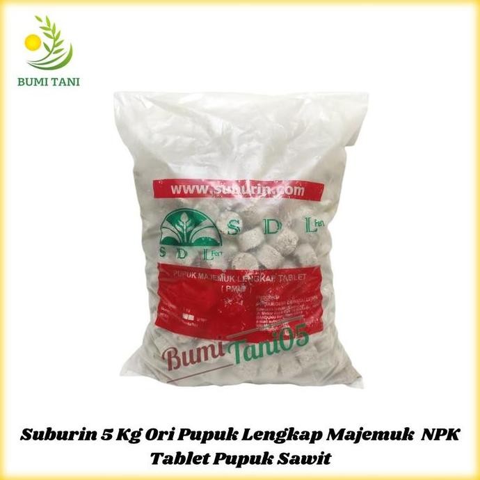 Terlaris Pupuk Majemuk Lengkap Tablet Pmlt Npk Suburin 5 Kg Original