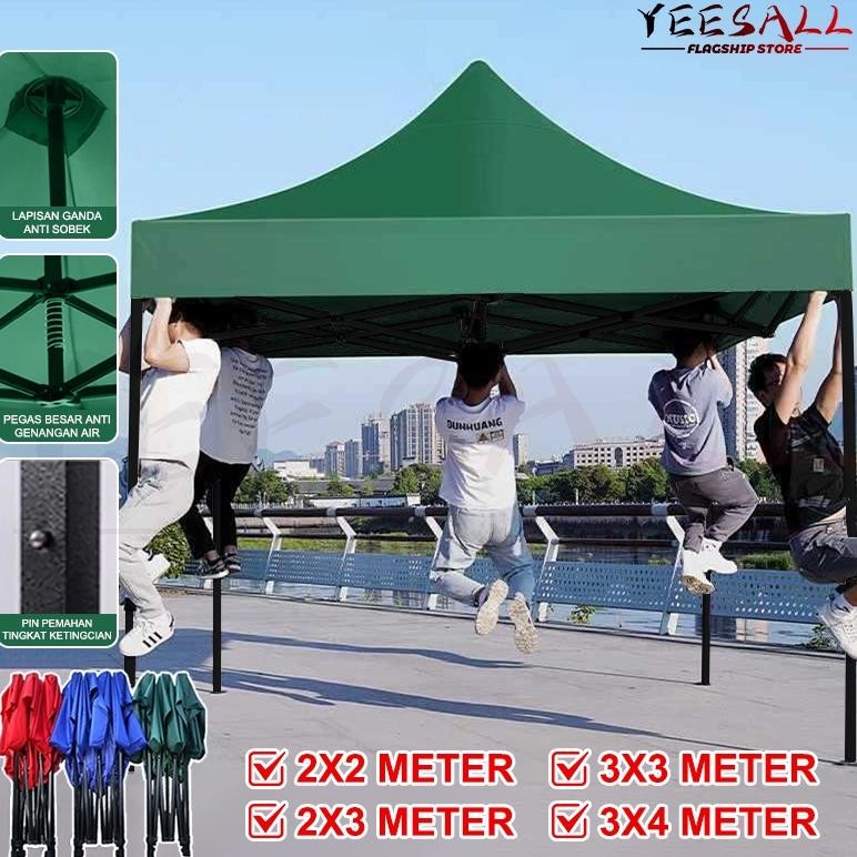 Tenda Lipat 2X2 Besi Petak /Tenda Lipat 3X3M / Tenda Bazar Pameran/ Tenda Gazebo/ Tenda Berjualan Ot
