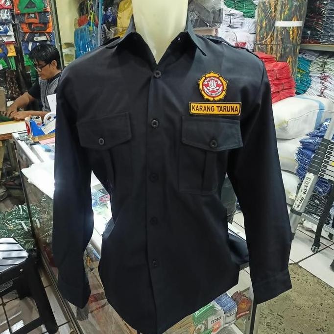 Kemeja Karang Taruna Hitam/Putih Panjang,Seragam Pdh/Pdl Karang Taruna New Stok