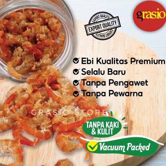 

Ebi udang kering merah tanpa kulit Grade A 250 gr