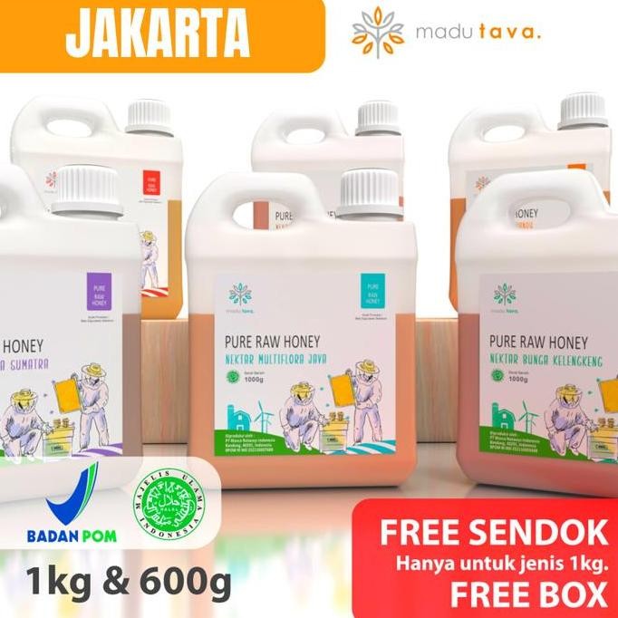 

Madu Murni Asli Tava 1kg Nektar Bunga 100% Pure Raw Honey Sarang Alami