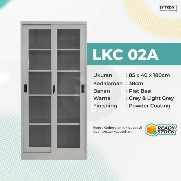Lemari Arsip Besi Kantor 2 Pintu Lemari Arsip Pintu Kaca Filling Cabinet Sliding Swing Metal