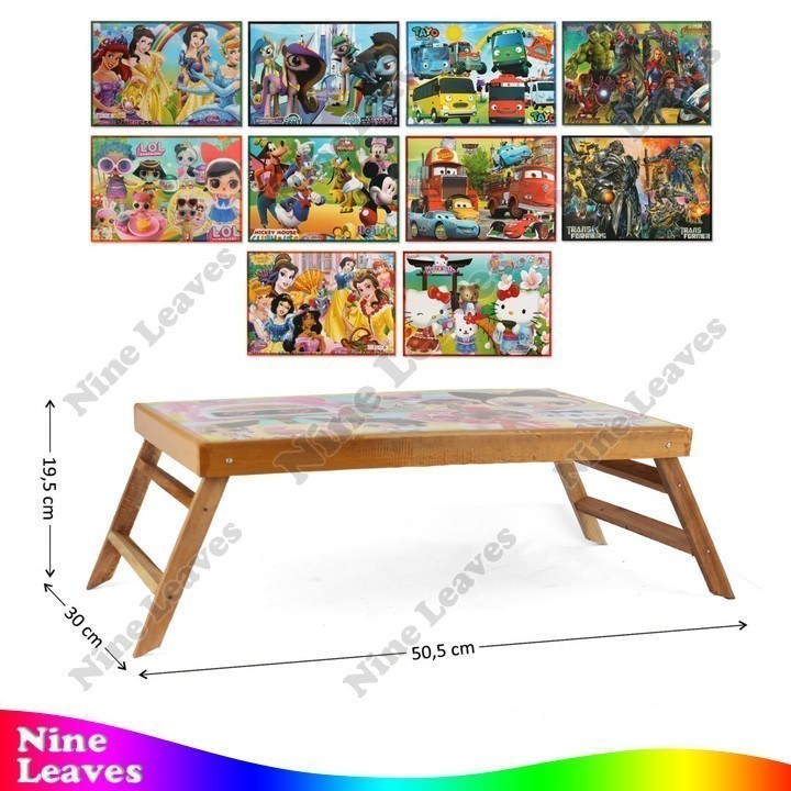 RESTOCK Meja Belajar Kayu Lipat Meja Belajar Anak