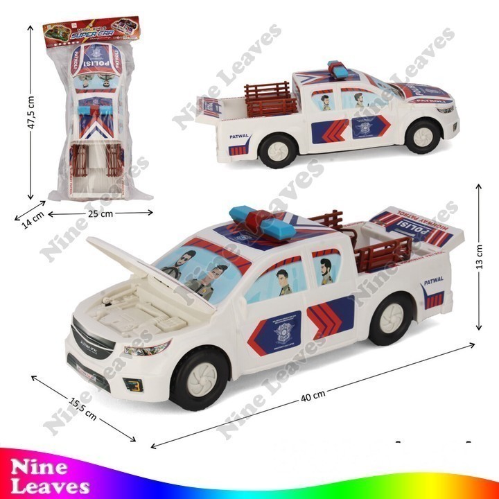 Mainan Anak Mobil Pick Up Polisi Friction Mobil Dinas Super Car