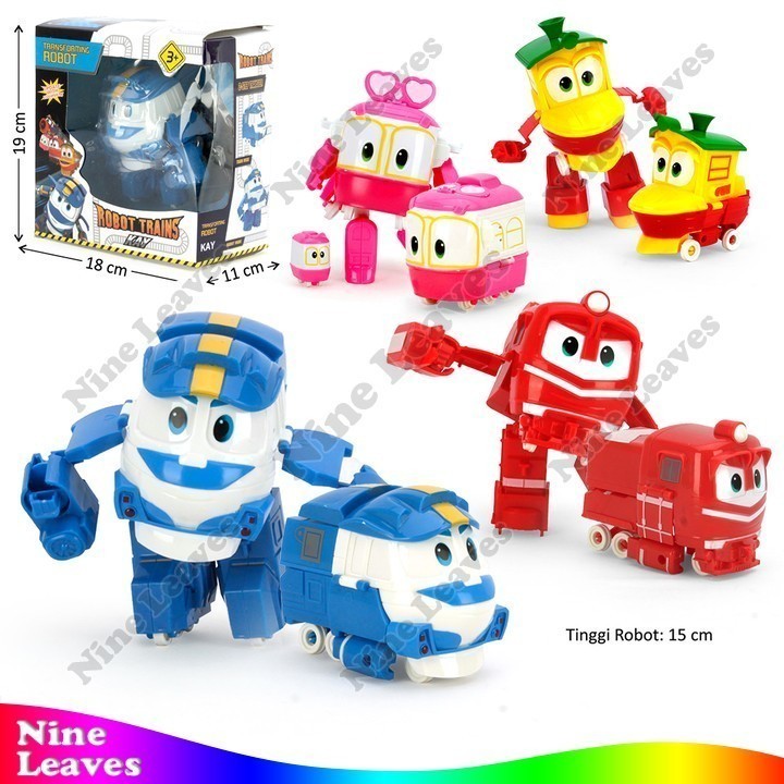 [SET 4 Pcs] Mainan Robot Deform Kereta 4 Pcs Robot Trains Mainan Robot Berubah Bentuk