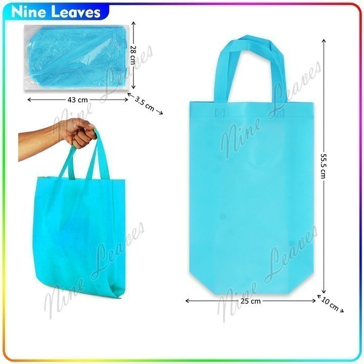 

[Grosir 12 Pcs] Goodie Bag Polos 25x35x10 cm Tas Spunbond Totebag Tas Souvenir Belanja Hajatan