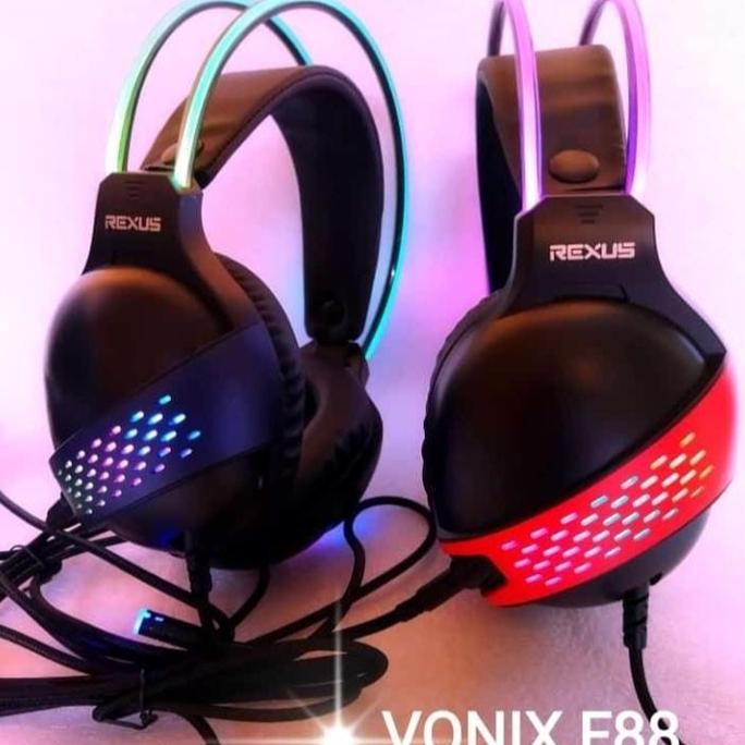 siap kirim rexus vonix f88 rgb - f-88 f 88 gaming headset