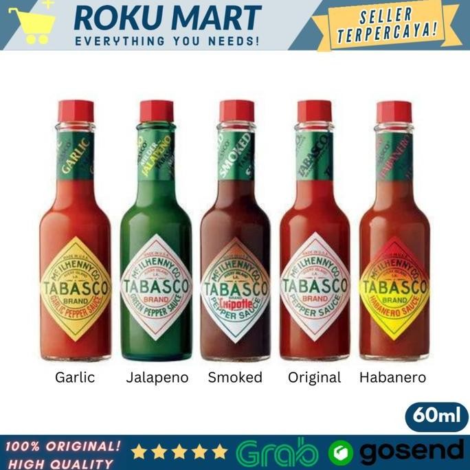 

Tersedia TABASCO 60 ml / Saus Tabasco 60ml All Variant Habanero Garlic Smoked Original