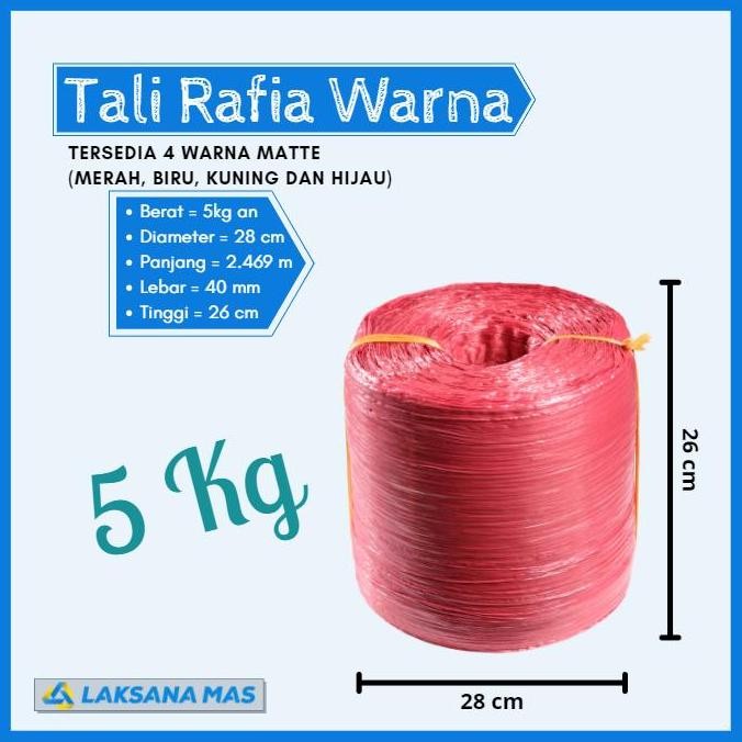 

Tali Rafia Plastik Laksanamas Warna Merah/Biru/Kuning/Hijau Ready
