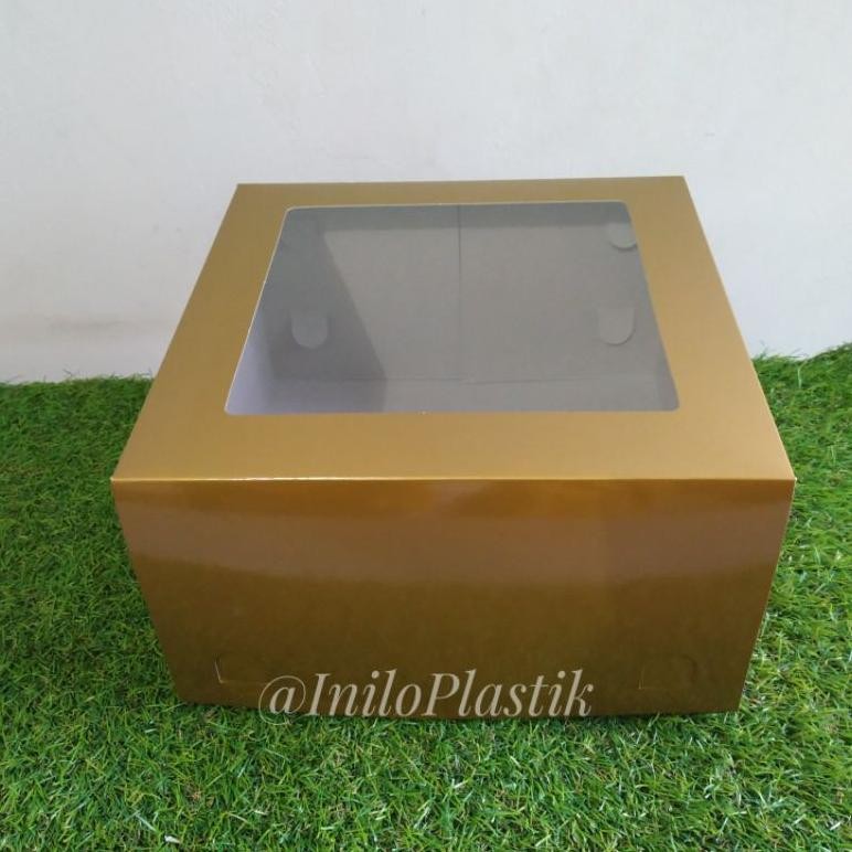 

Promo! Ni06 @10Pcs Dus Tart Gold 25X25X15 / Box Kue 25 Cm / Dus Tart 25 Cm Hemat