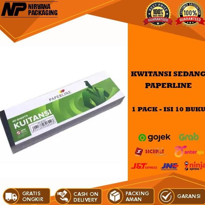 

produk baru!! buku kwitansi kuitansi sedang paperline 1 pack isi 10 buku merah
