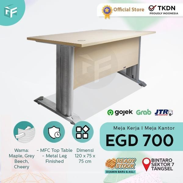 Meja Kerja Meja Kantor Meja Staff Murah Aditech Egd 700 (120X75X75 Cm