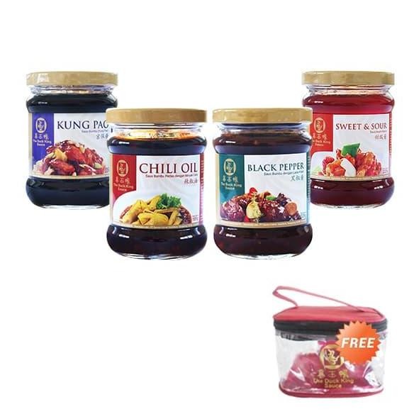 

Ready The Duck King Sauce Paket Empat - Chili Oil + Black Pepper + Kung Pao