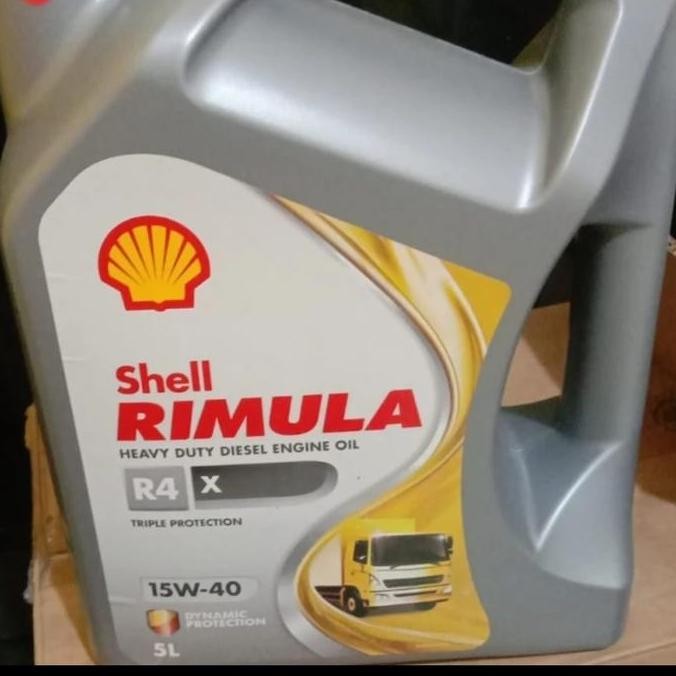 OLI DIESEL / OLI MOBIL / OLI MESIN SHELL RIMULA R4X 15W-40 @5 LITER