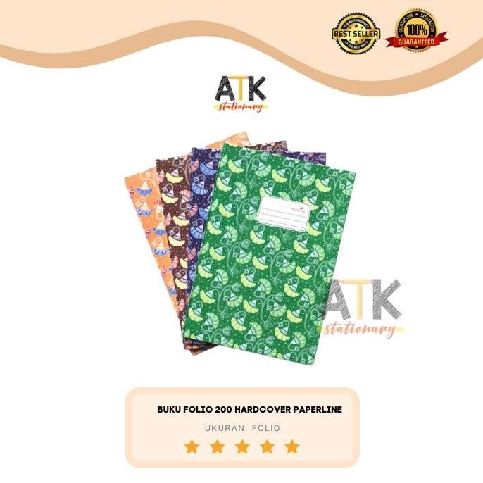 

produk baru!! buku folio hardcover 200 lembar paperline atk