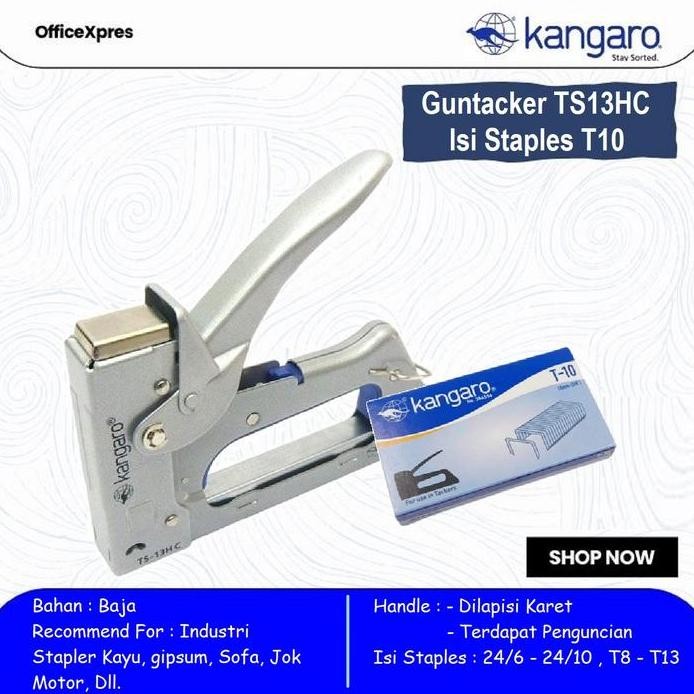 

ready Alat Staples Tembak Jok Kulit Motor / Stapler Kayu / Guntacker Kangaro