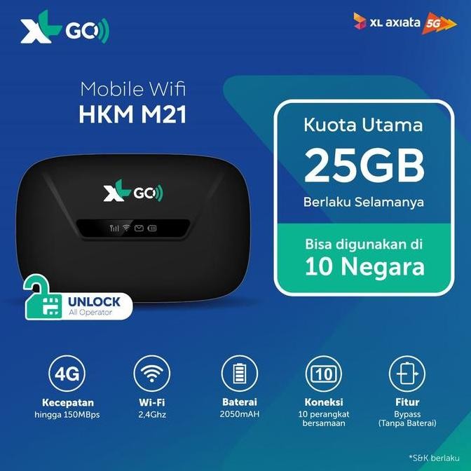 READY Mifi Router Movimax MV003 Speed 4G LTE XL GO Bundling XL 20GB 6 Bulan