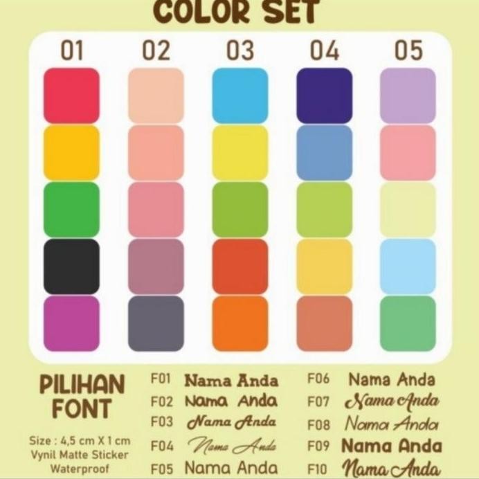 

ready Stiker label nama untuk di baju kain permanent