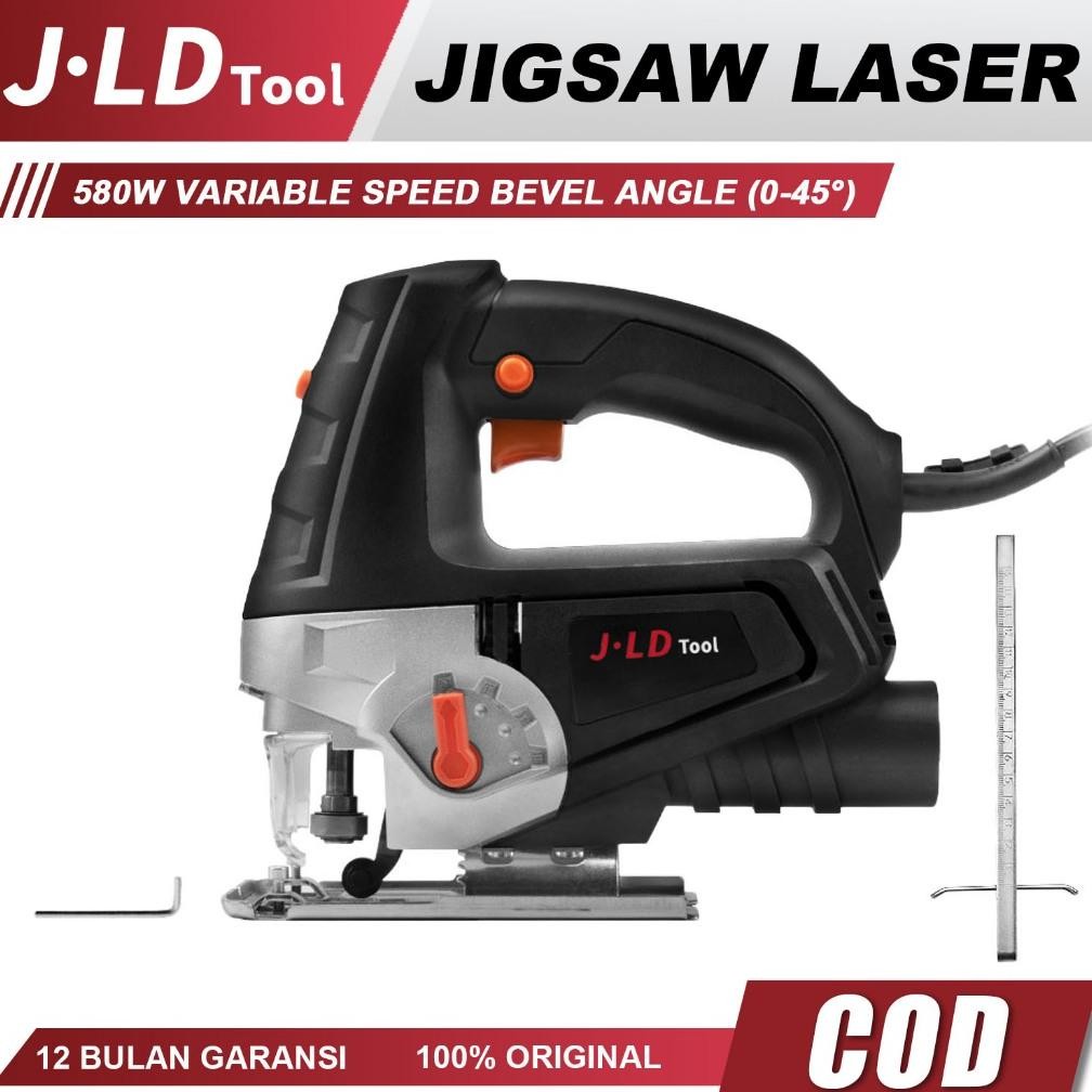 NEW NEW JLD 580W Jigsaw Laser Gergaji Triplek Listrik Motor Tembaga Jigsaw Kayu Variable Speed Mesin