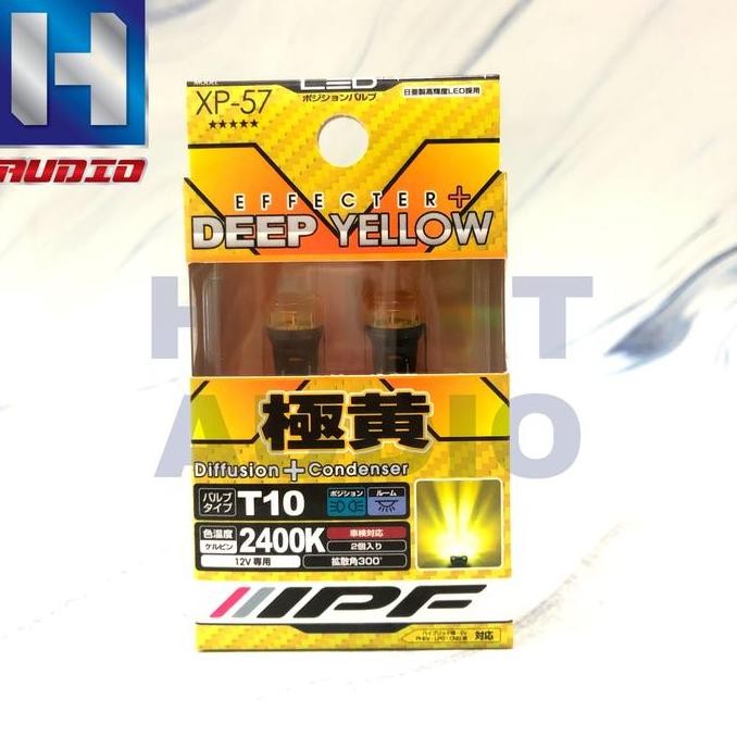 BEBAS ONGKIR - Lampu Mobil Original IPF Japan T10 LED 2400K Deep Yellow XP-57 Kuning