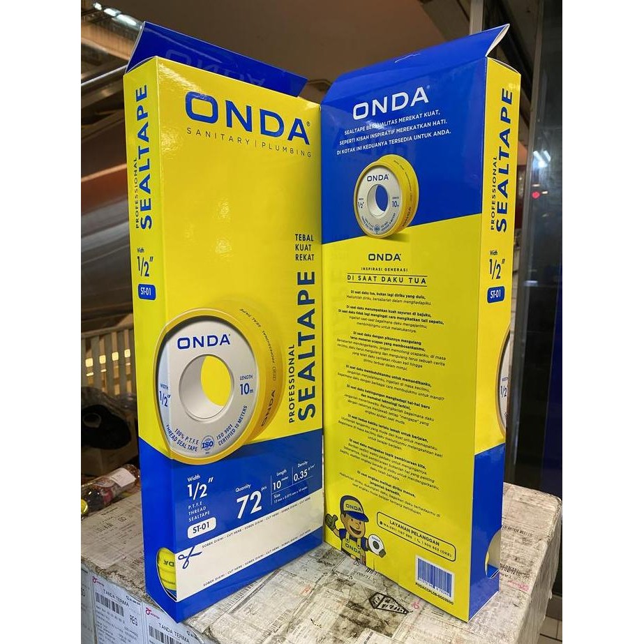seal tape onda 1/2 inch isi 72 roll
