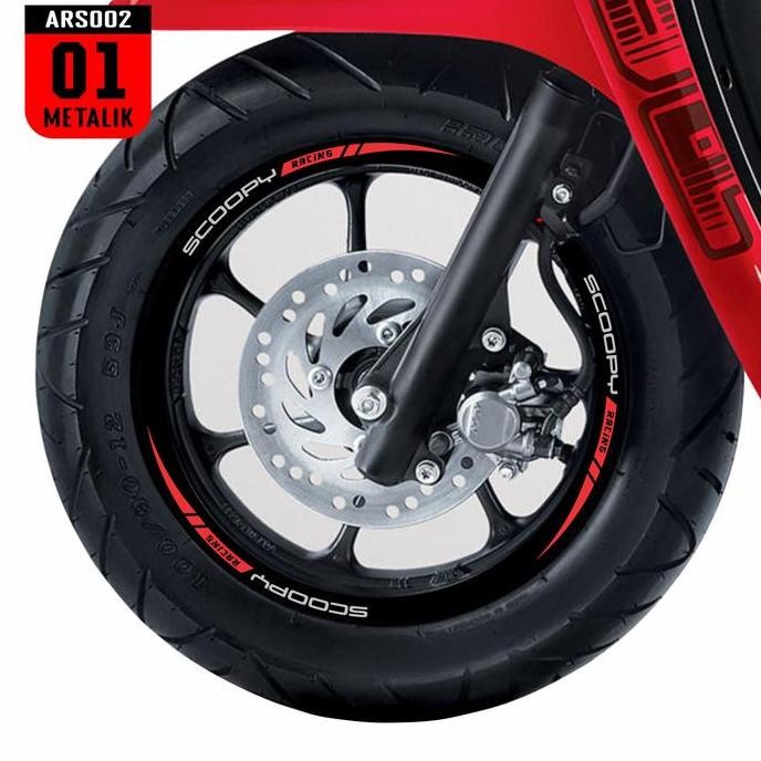 MURAH Stiker Cutting Lis Velg Motor Honda New Scoopy 12 Inch Variasi Metalik