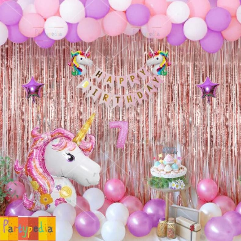 DEKORASI ULANG TAHUN TEMA UNICORN