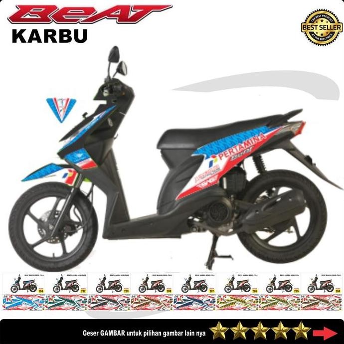 PROMO Stiker Striping BEAT karbu Variasi Pertamina Mandalika Sticker Motor