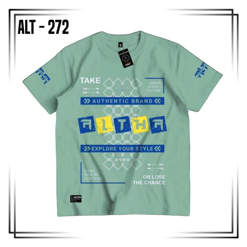 BAJU ANAK LAKI LAKI || KAOS DISTRO ANAK ALTHA CODE ALT 272 HIJAU SAGE || KAOS ANAK LAKI LAKI 1-10 TA